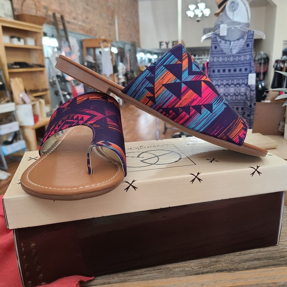 Everglades Colorful Sandals Size 8